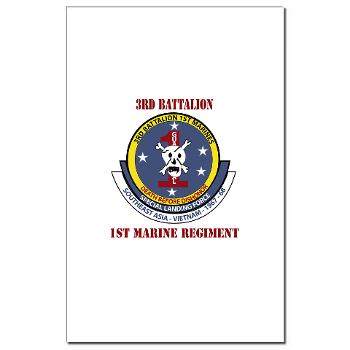 3B1M - M01 - 02 - 3rd Battalion - 1st Marines with Text - Mini Poster Print